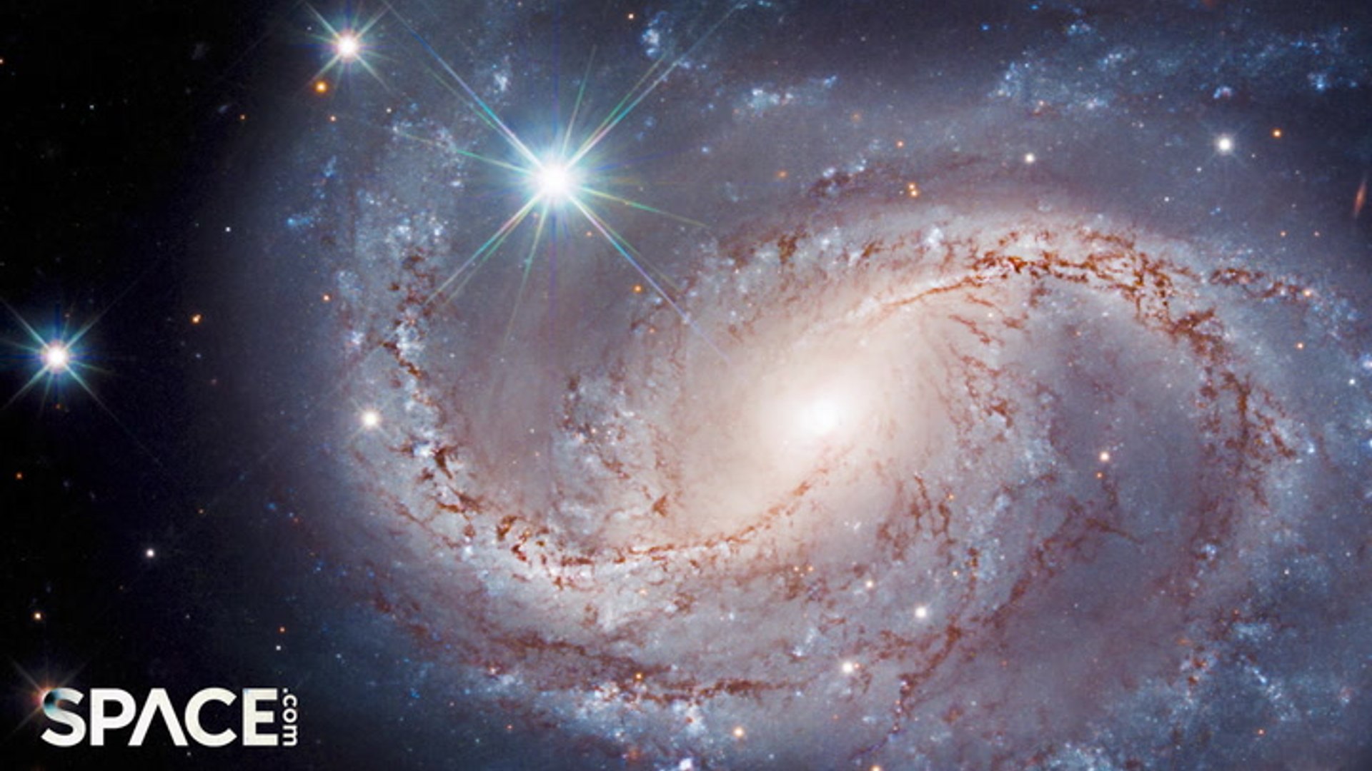 Stunning spiral galaxy captured by Hubble Space Telescope