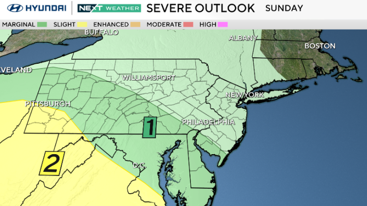 Tracking heavy rain in Philadelphia region Sunday that could cause flash flooding. Here's the weather forecast