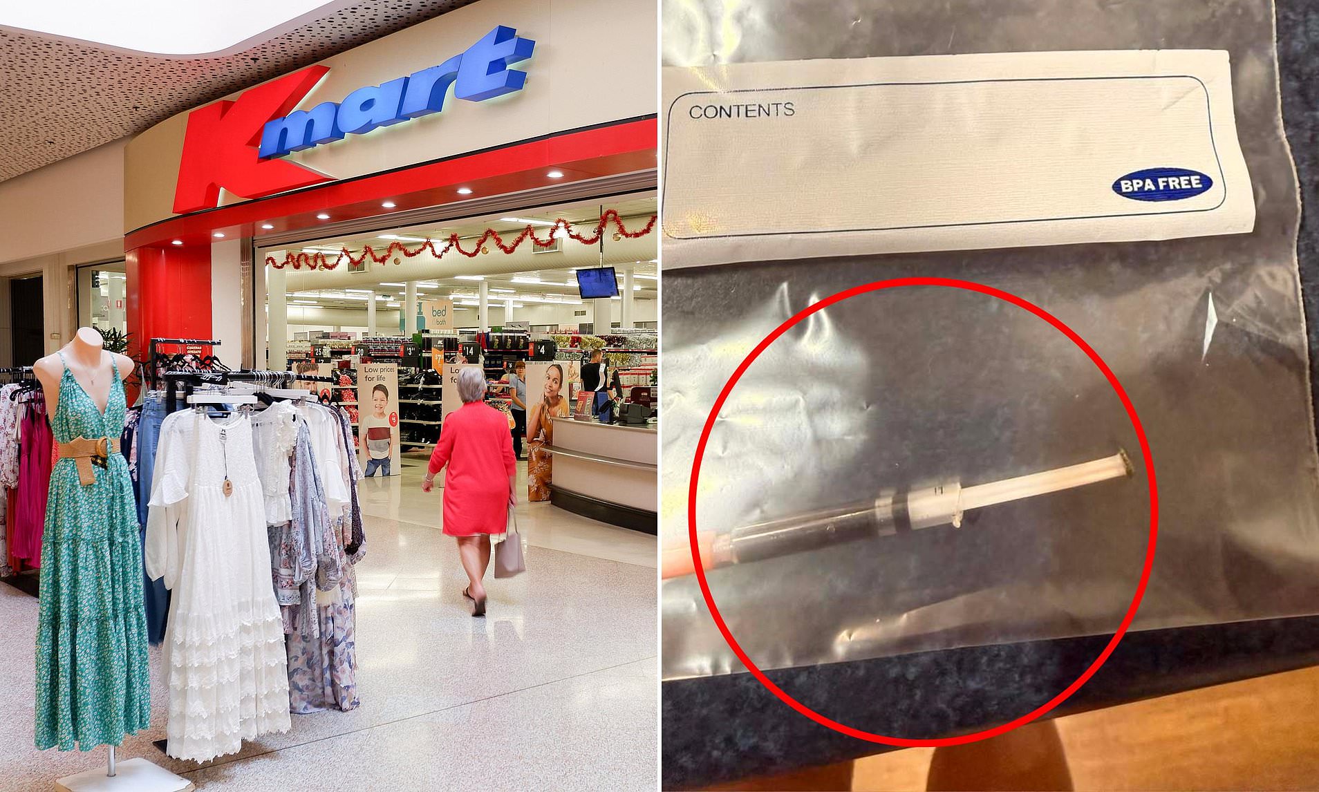 Sydney mum's Kmart warning after her six-year-old son finds syringe and needle in a pair of pants