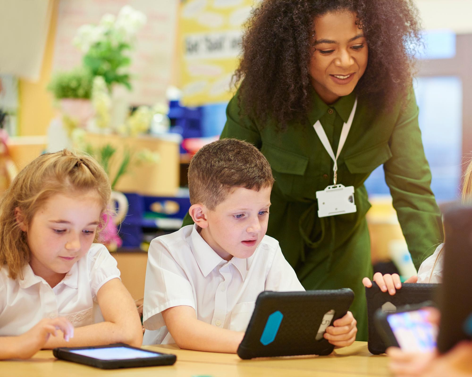 The neuroscientist Jared Cooney Horvath argues for reducing screen use in schools ‘if we want our kids to have deep transferrable knowledge in our heads’. Photograph: sturti/Getty Images