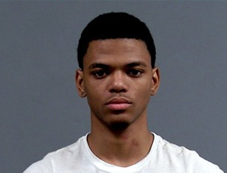 Camron Harris was arrested after the shooting (Picture: Chesterfield County Police via A)