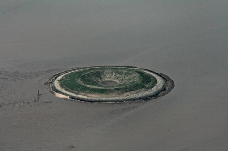 The £30m 'doughnut' island off the Lincolnshire coast that was built