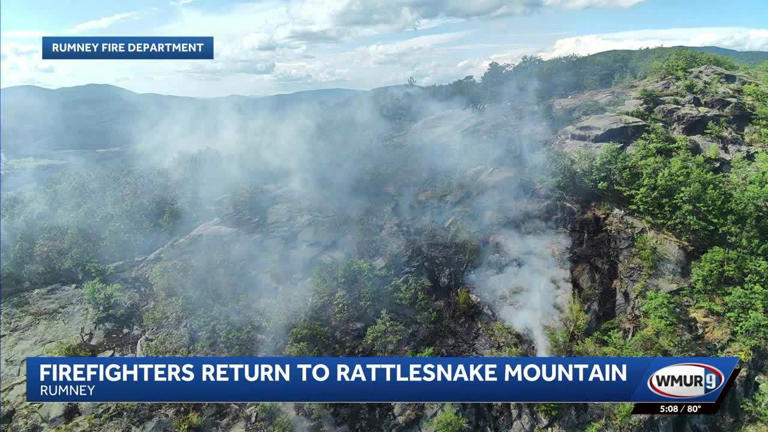 Rumney wildfire grows after burning for three days
