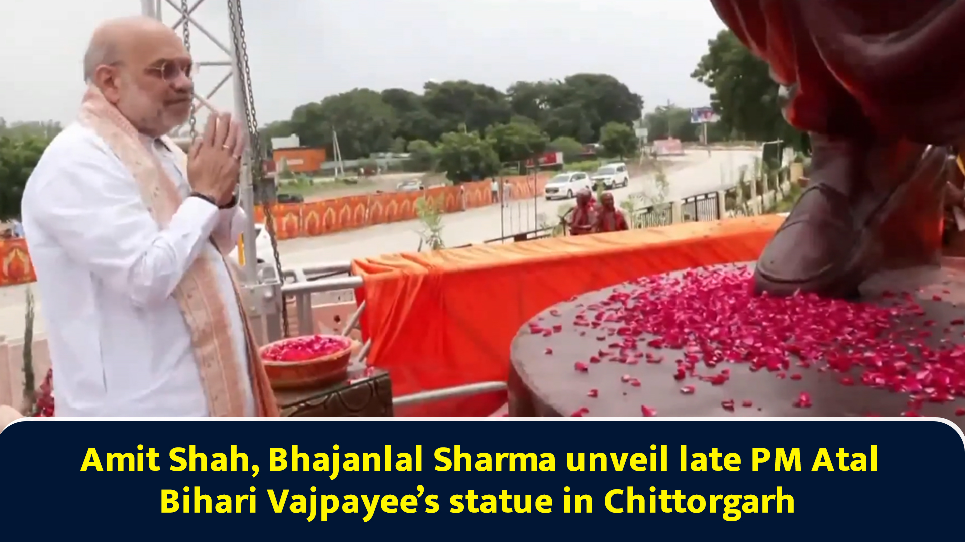 Amit Shah, Bhajanlal Sharma unveil late PM Atal Bihari Vajpayee’s