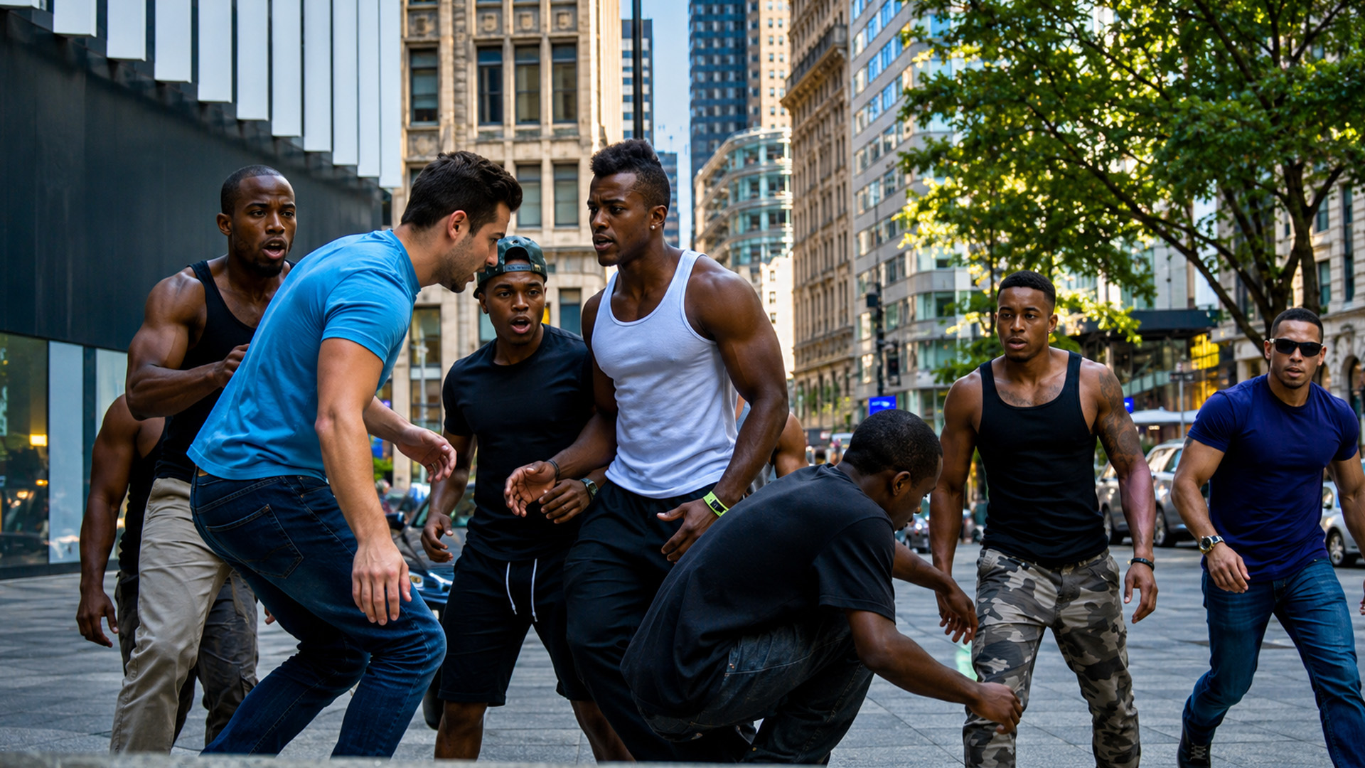 Can a fight prank scare helpful strangers?