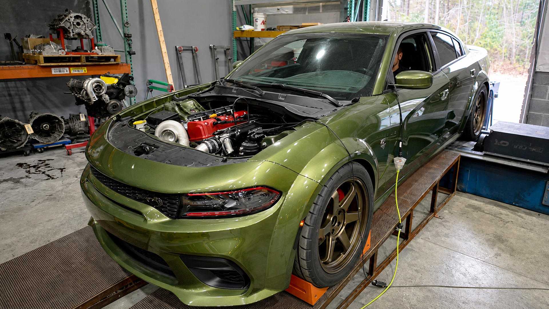 An 854HP Honda engine fails inside this Dodge Hellcat