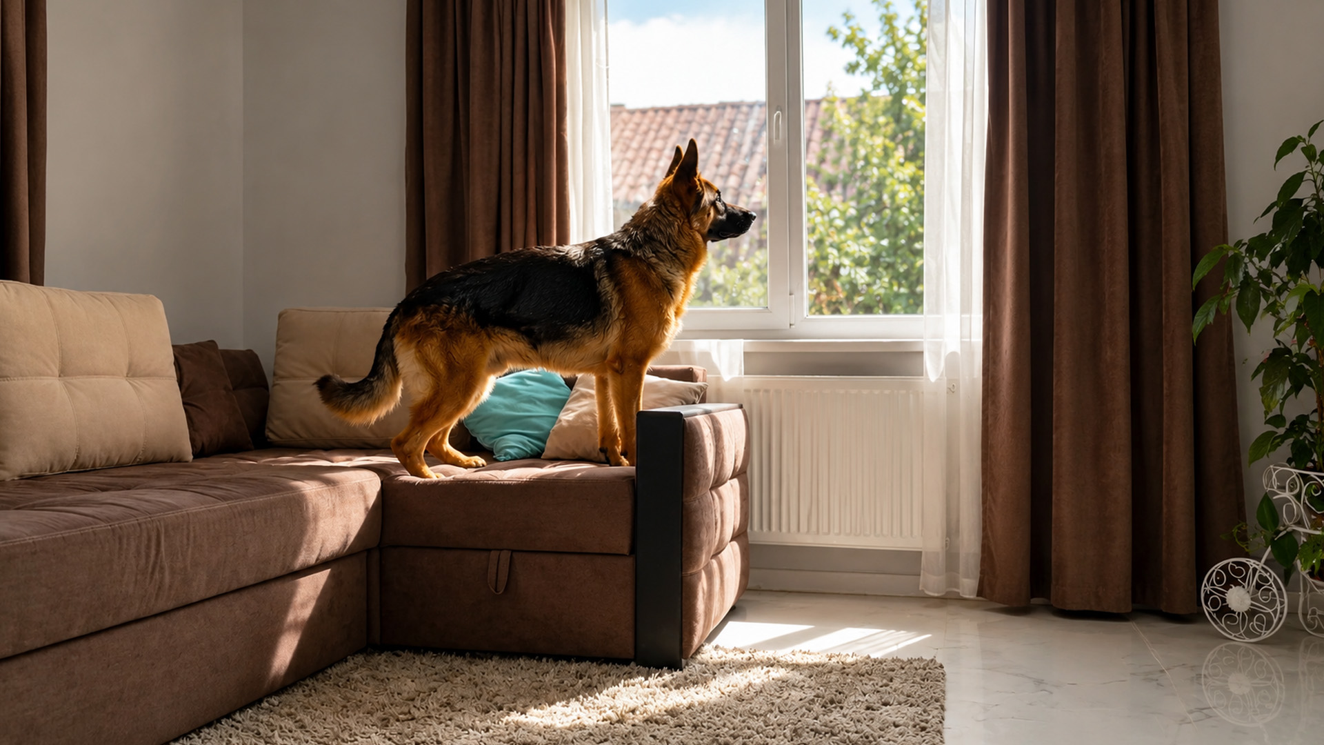 How smart is this German shepherd at hide and seek?