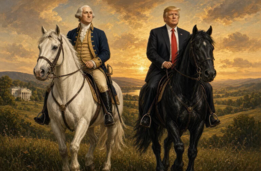 Trump shared several AI images this weekend depicting him alongside George Washington (@realDonaldTrump/Truth Social)