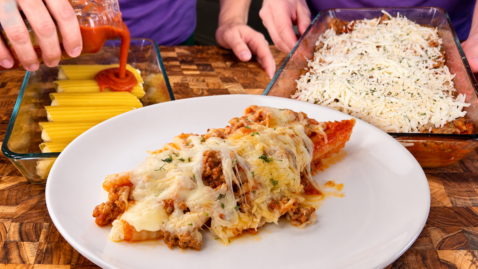 Easy string cheese manicotti hack