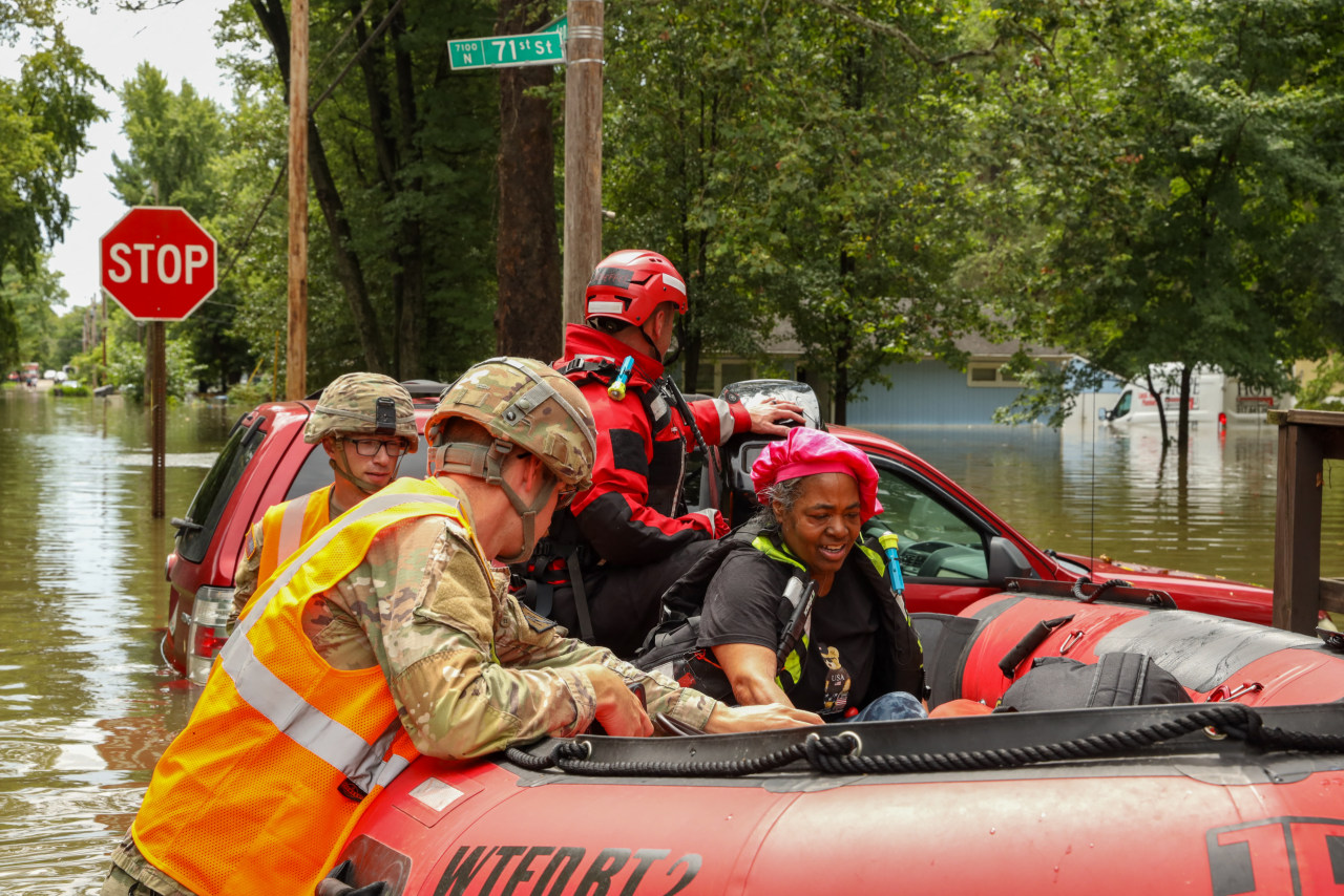 Historic floods hit Indiana, where death toll rises to at least six