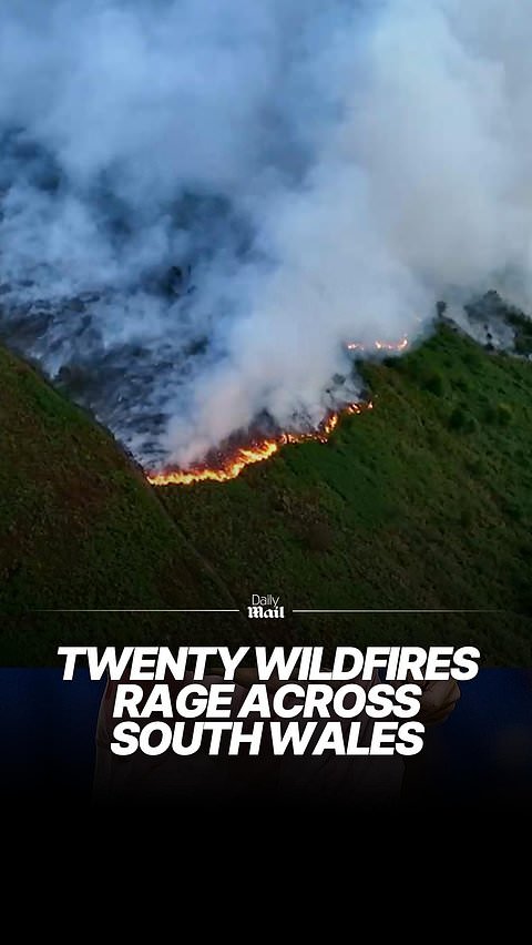 Twenty wildfires rage across Wales as firefighters joined by army