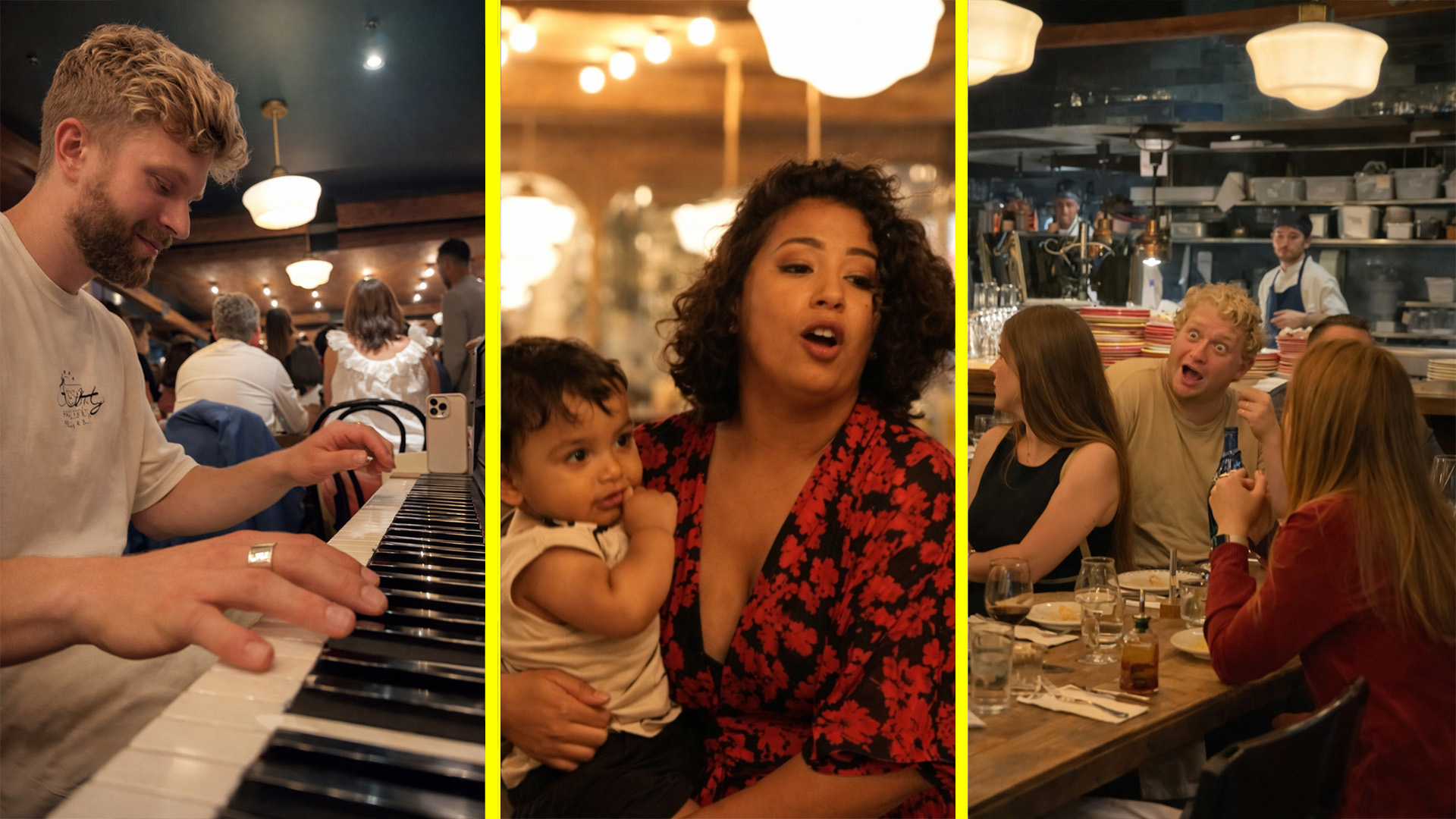 An opera singer and choir join me at a French restaurant
