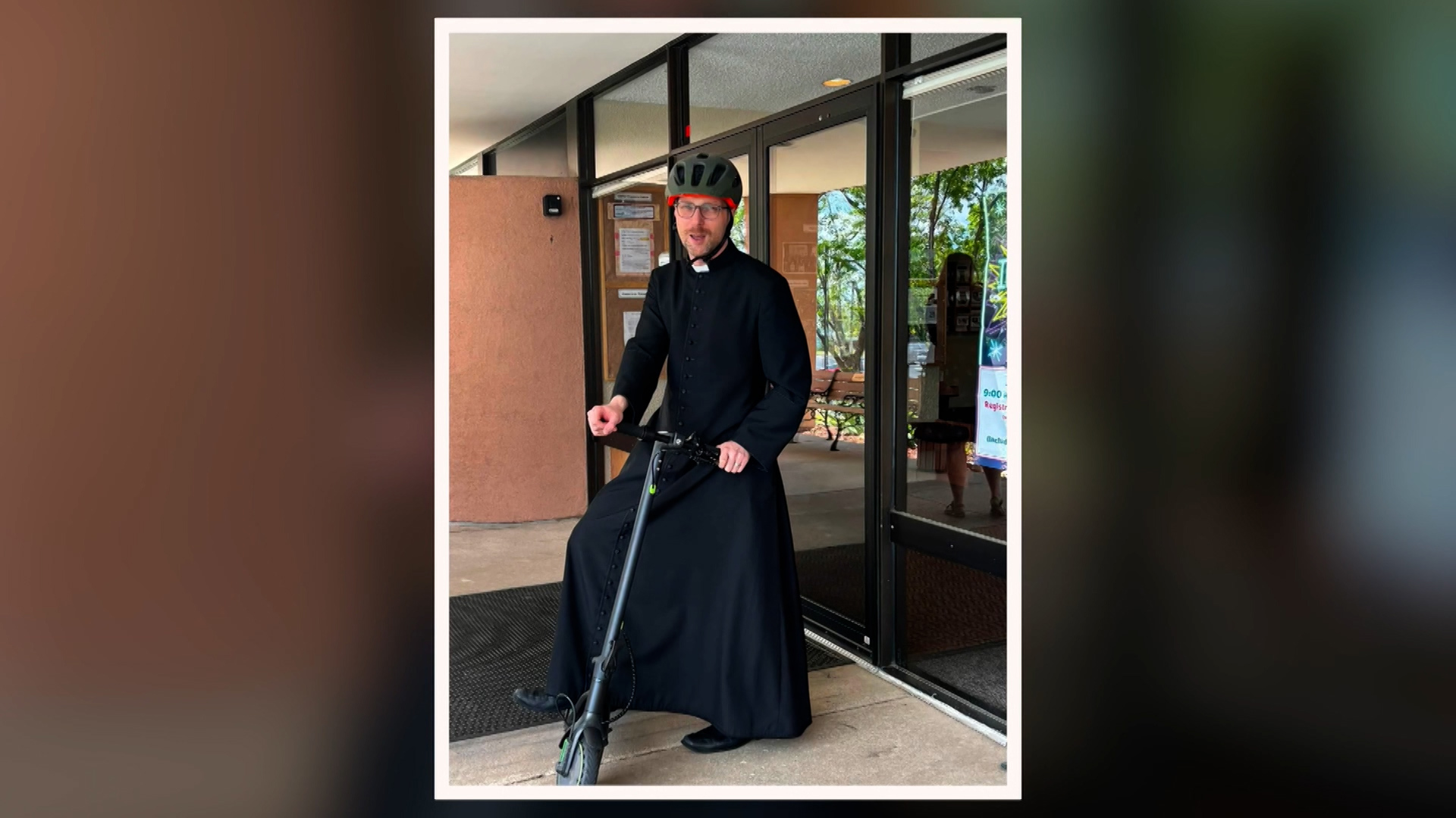 Denver priest uses scooter and humor to draw crowds to church