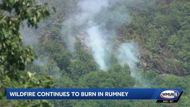 Rumney, NH wildfire grows after burning for three days