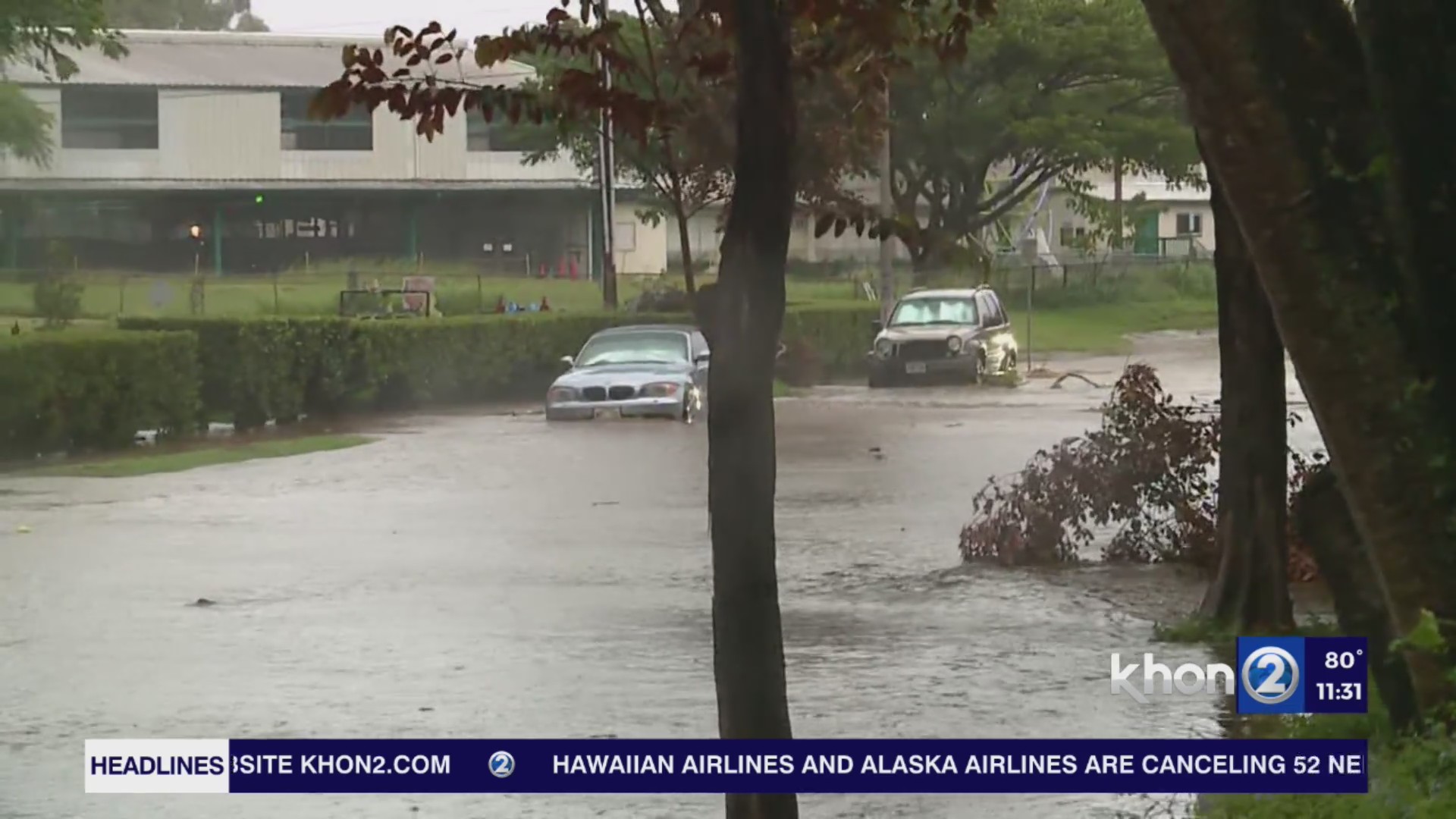 Watch menacing Manoa Stream flood neighborhood roads as TS Lala hits ...
