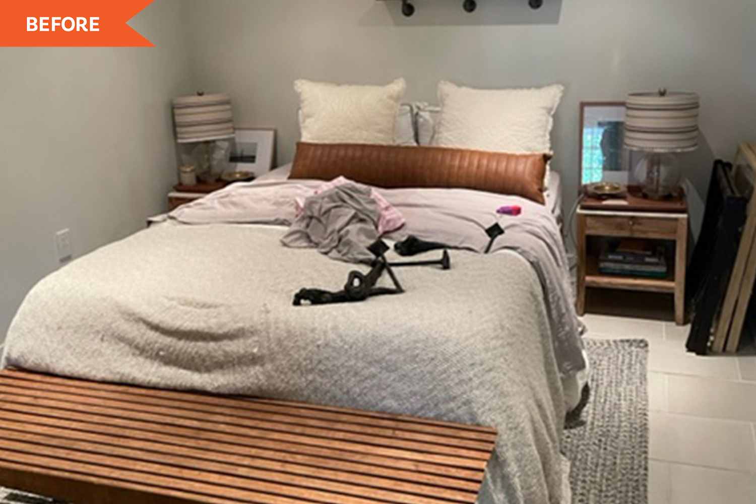 This 'sterile' basement bedroom got an old-world redo for just $2,000