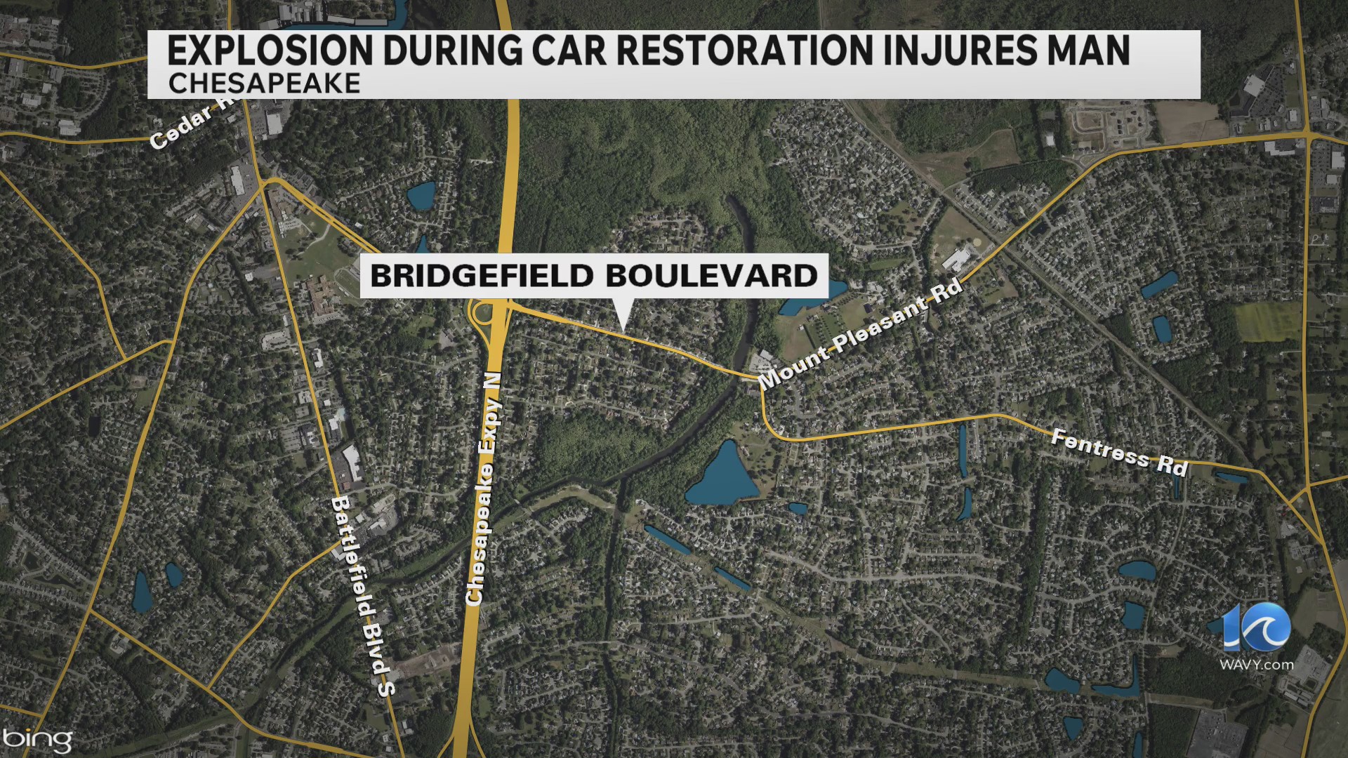 Explosion during classic muscle car restoration injures man in Chesapeake