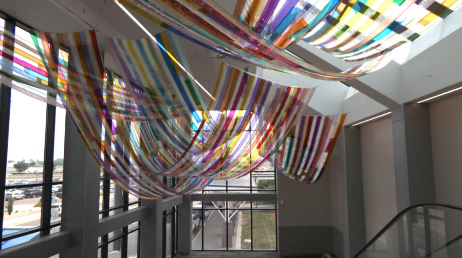 Catching light at the airport with a new art installation