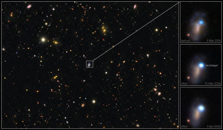 Astronomers caught a star exploding 500 million light-years away almost ...