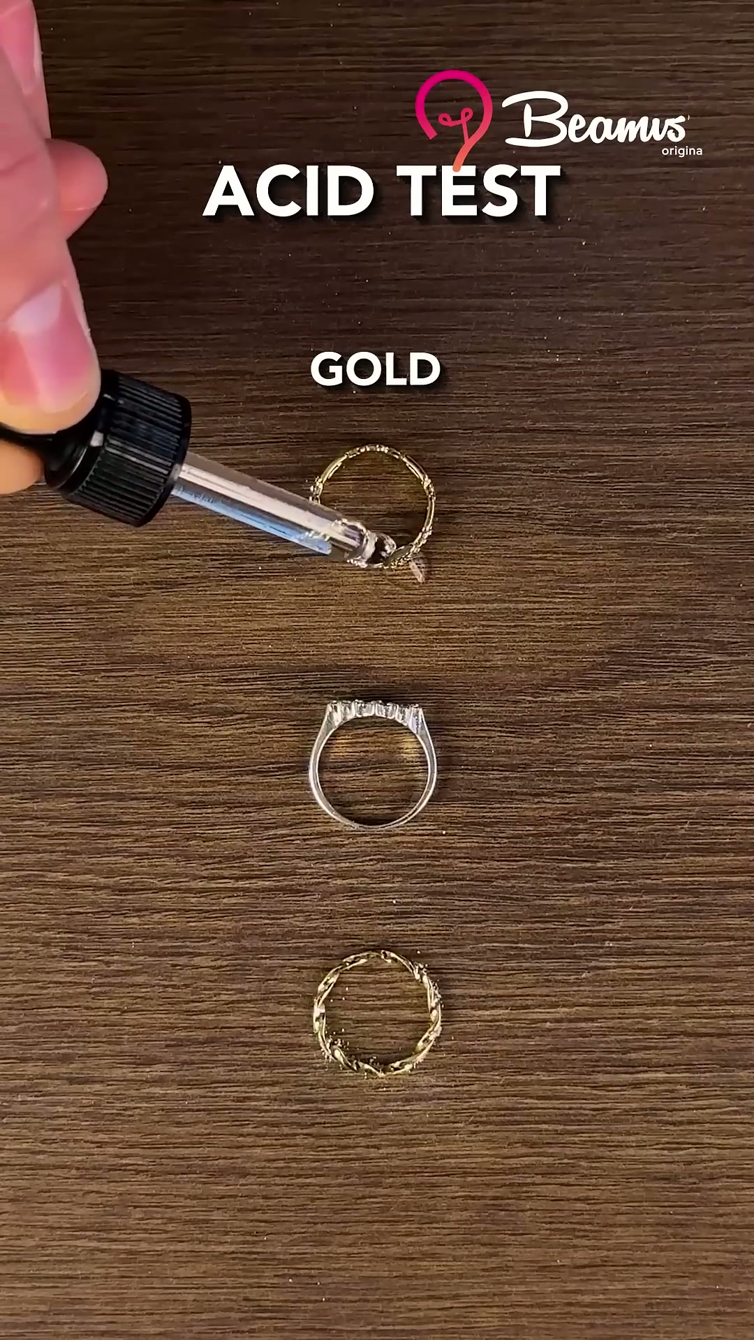 Quick acid test on rings #easy #ring #test