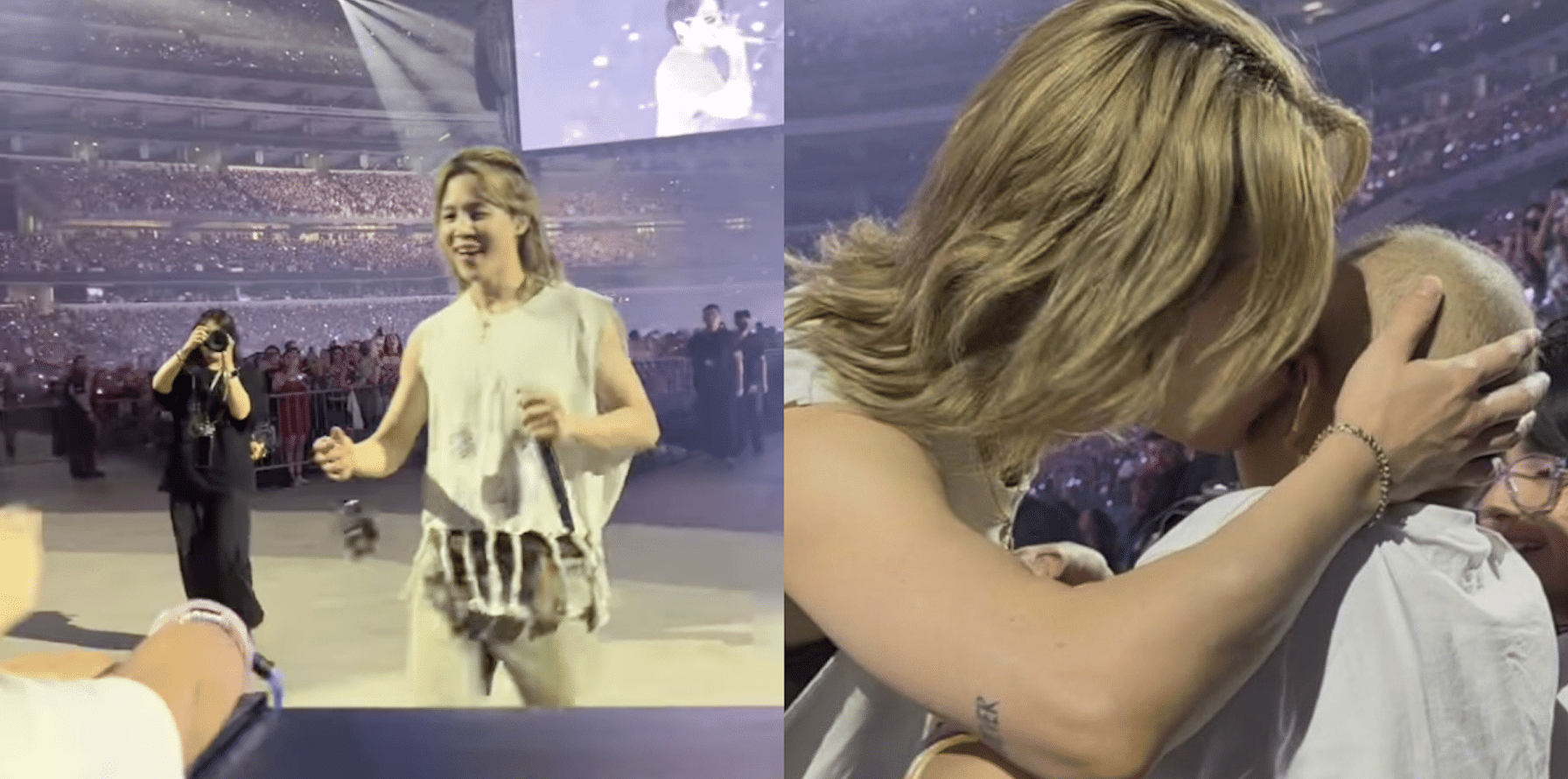 Watch: BTS’ Jimin kisses little girl battling cancer at Texas concert