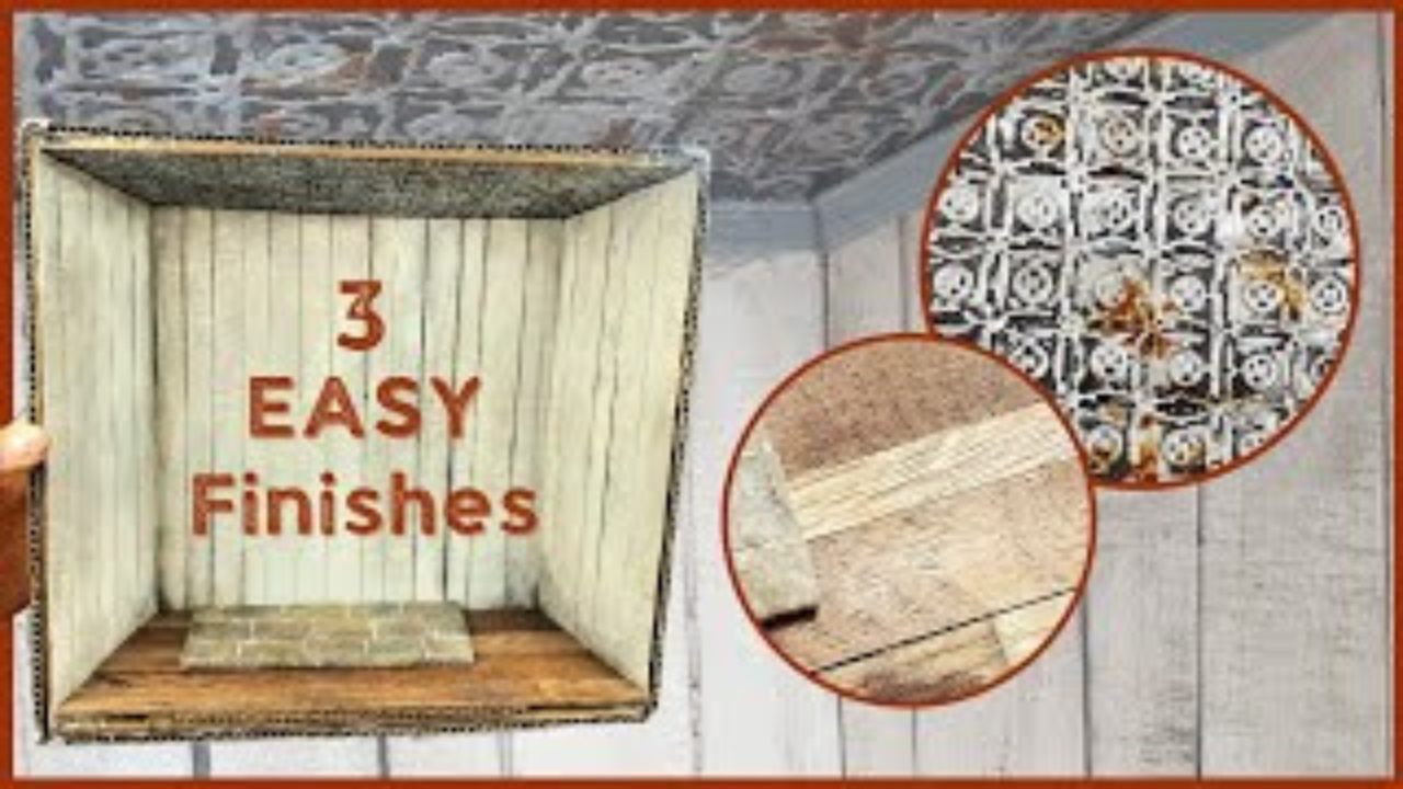 Building a miniature room box with cardboard