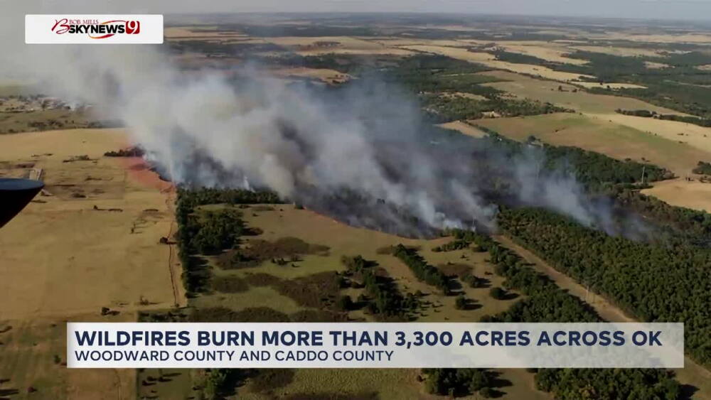 Wildfire damage numbers released for Woodward, Caddo counties