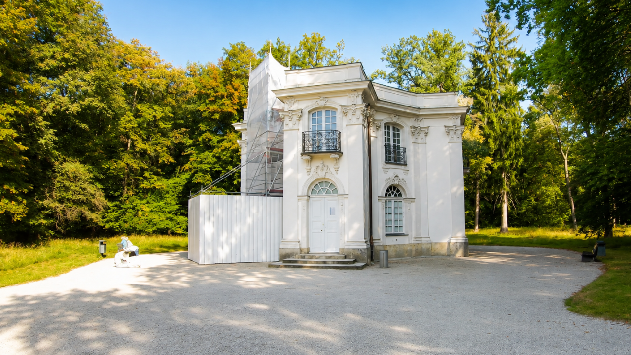 A hidden Rococo pavilion inside Nymphenburg Palace Park (4K)