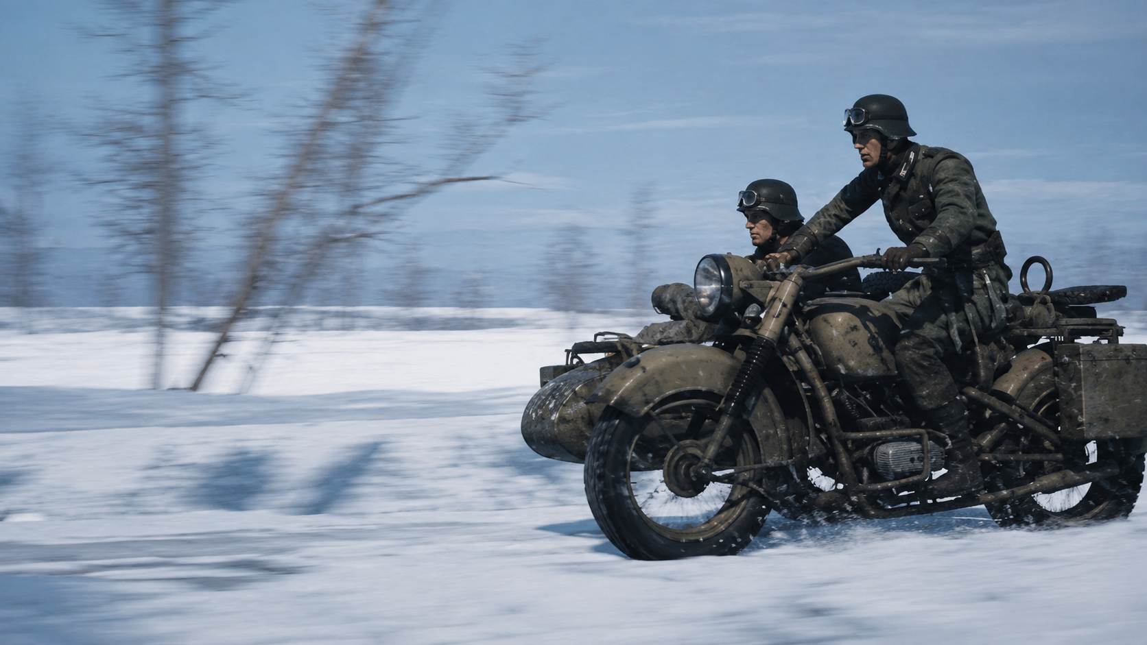 Two guys rode a motorcycle into a tank battle - it didn't end well