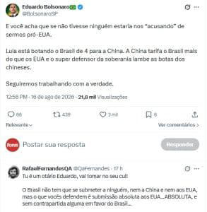 Post Eduardo Bolsonaro