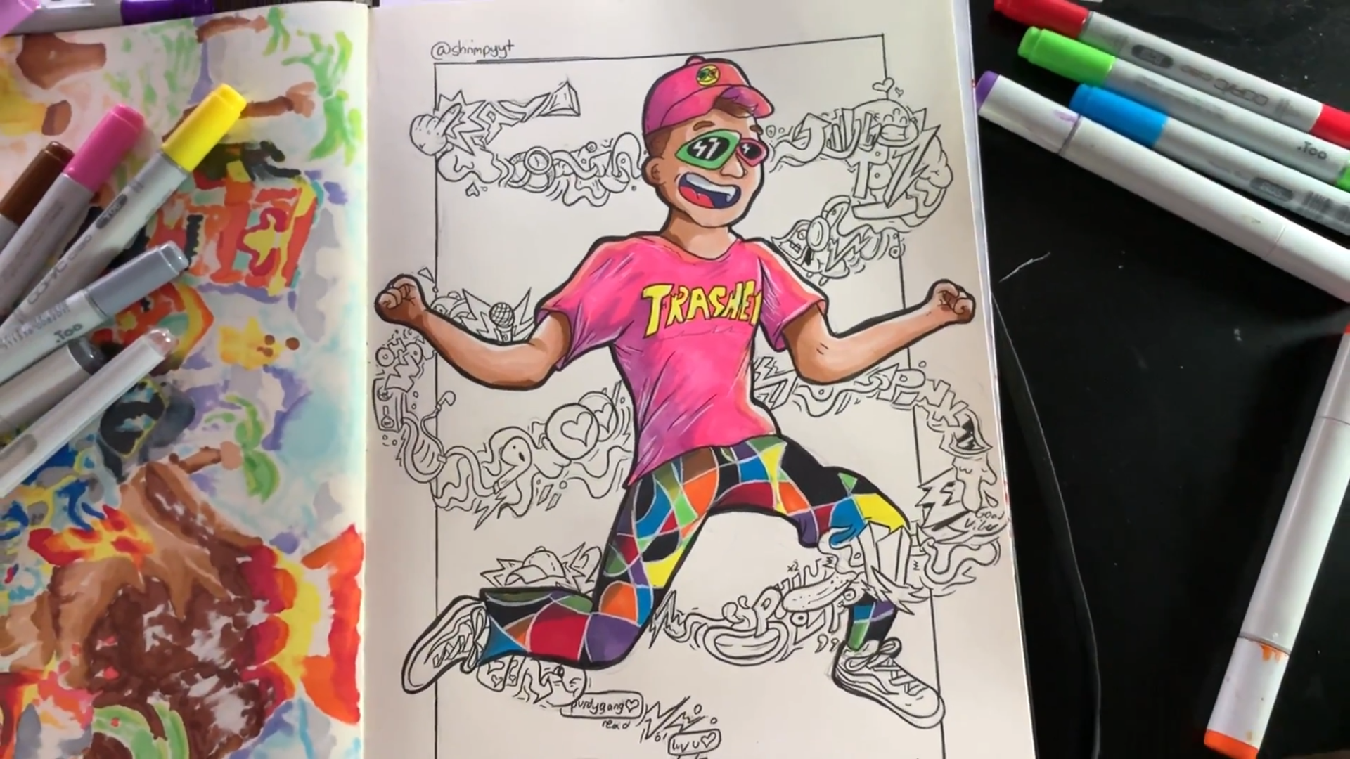 Can Copic markers transform a simple sketchbook page?