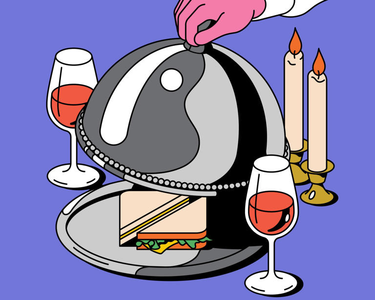 ‘You’re better off enjoying the meal than worrying about the outcome.’ Illustration: Fortunate Joaquin/The Guardian