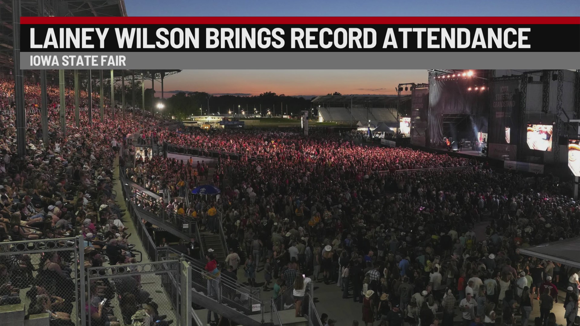 Lainey Wilson sets grandstand attendance record