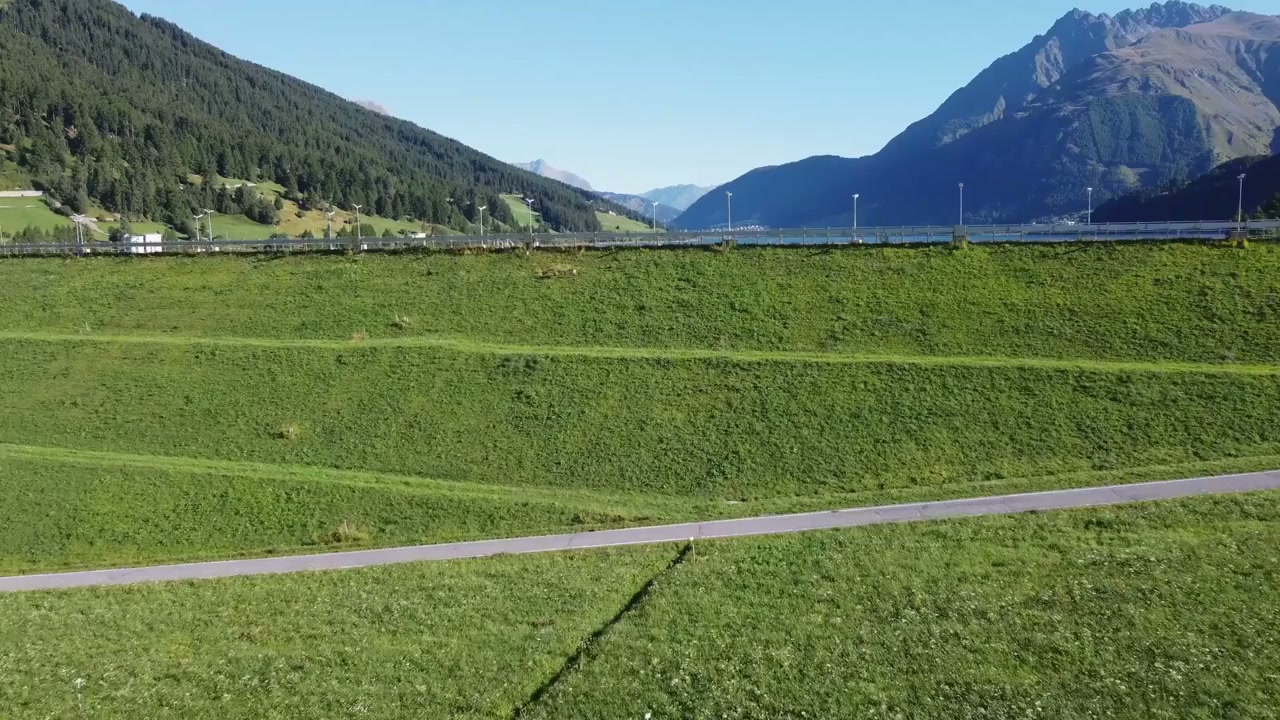 Lake Resia, Italy: Drone glides over sunken bell tower