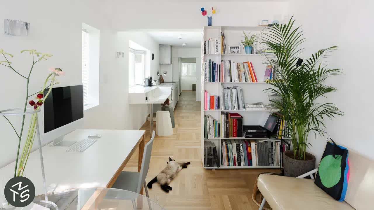 Watch this Korean apartment use one long layout like a design trick