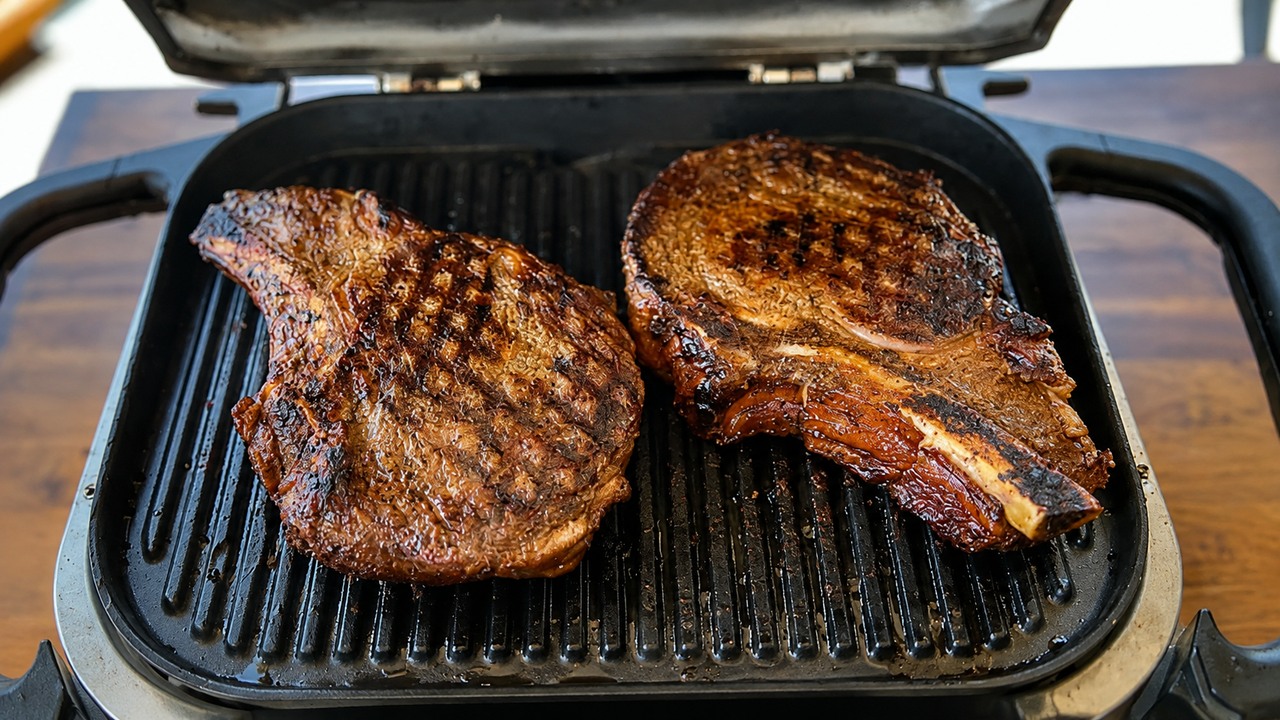 How to cook thick-cut ribeye steaks with a perfect medium-rare center ...