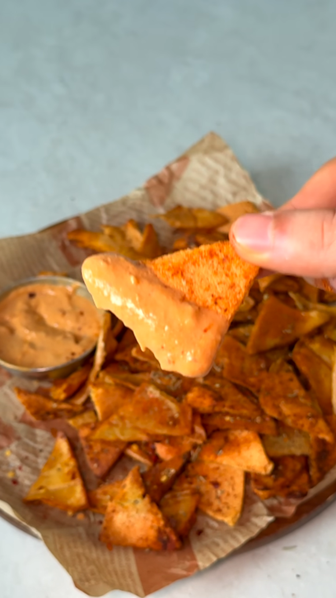 Transform dried red lentils into delicious protein loaded chips