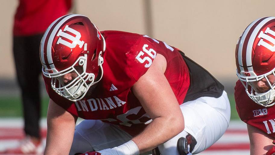 Joe Brunner fitting right in on the Indiana offensive line