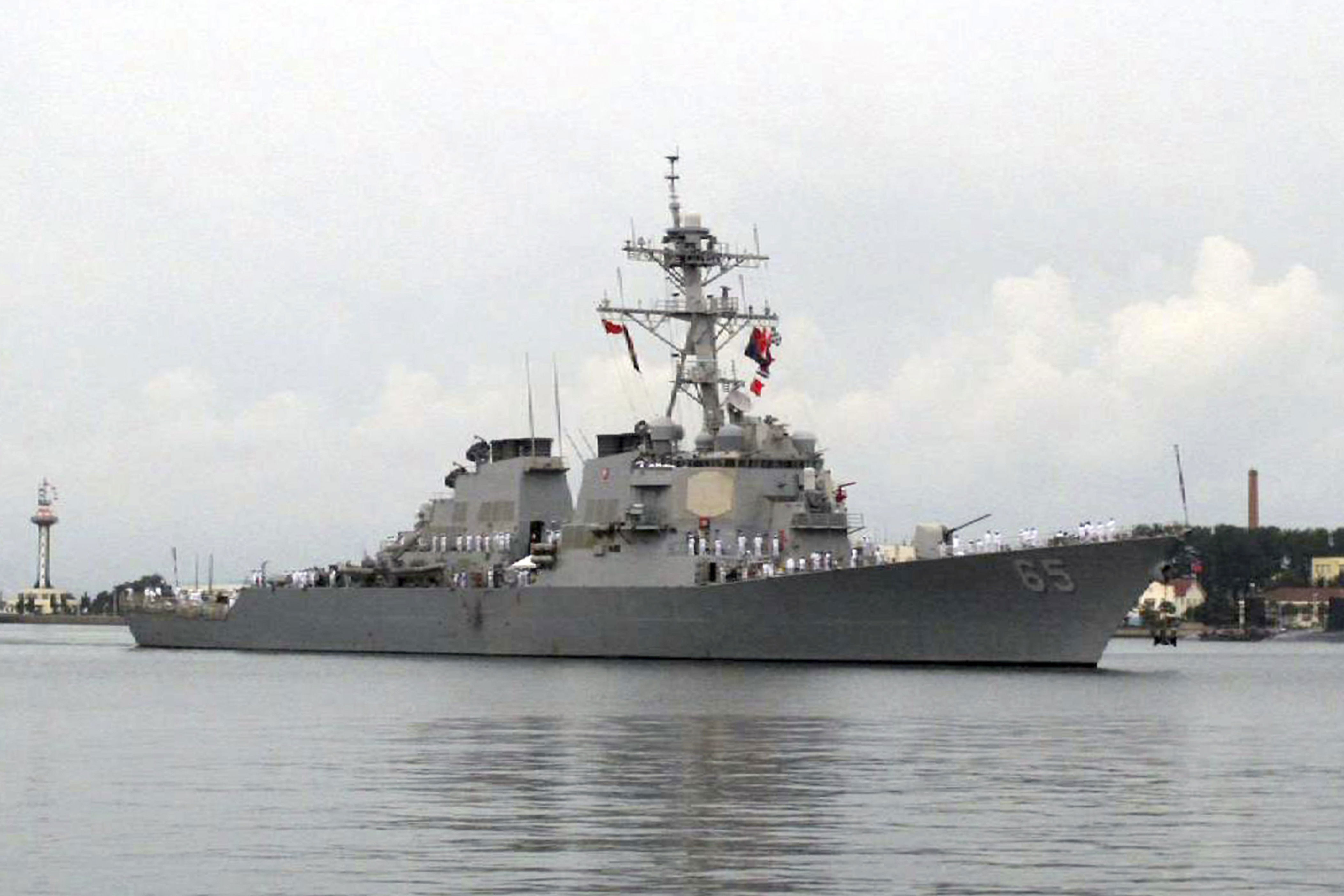 US Navy destroyer lost power for 4 days in South China Sea