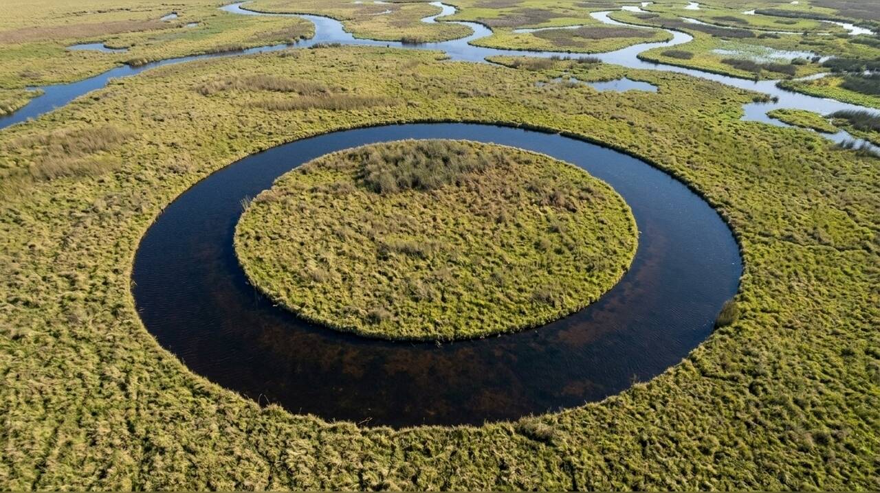 Argentina's enigmatic floating island, 'El Ojo,' exhibits a unique self ...