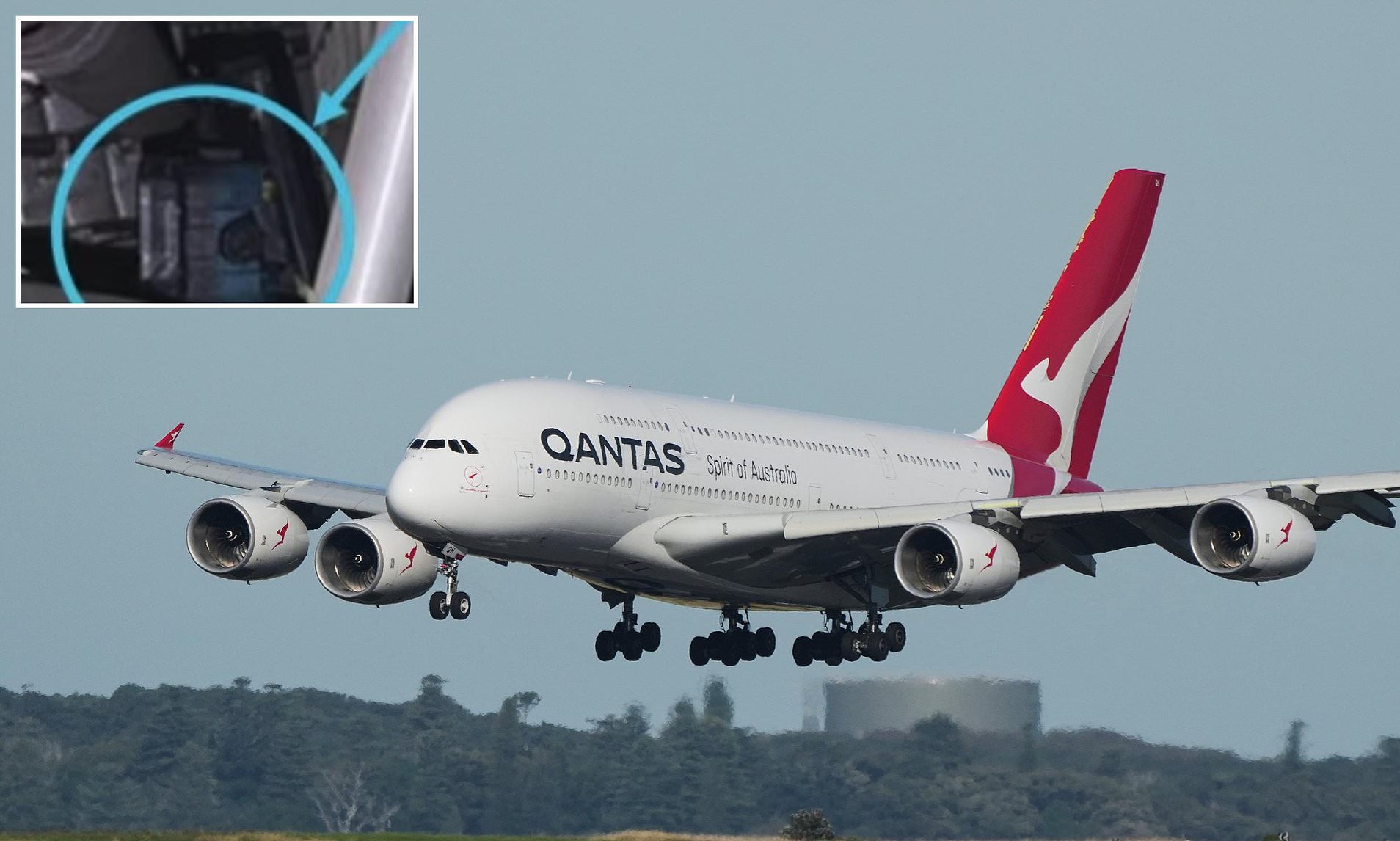 Grim fears as 'foreign object' is left in Qantas wing: Work light posed ...