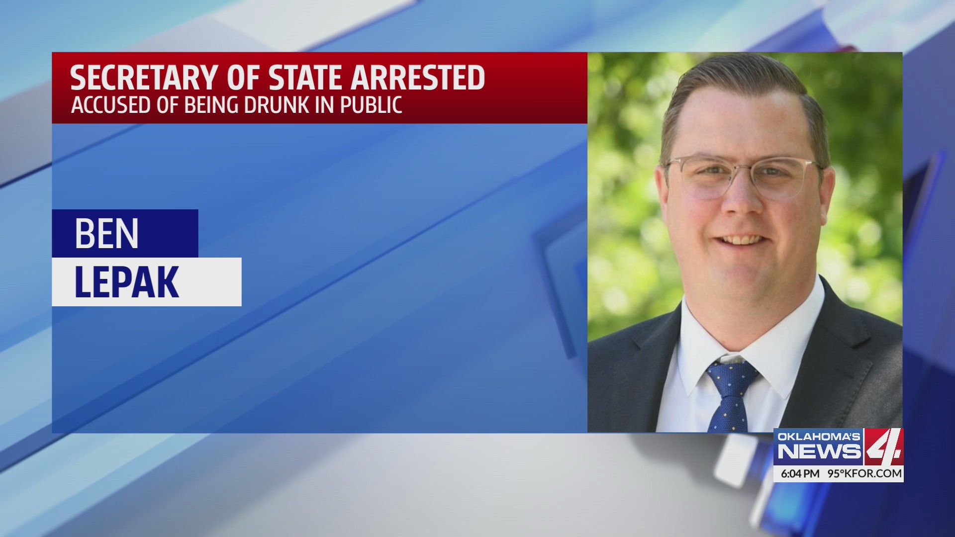 Oklahoma secretary of state arrested for public intoxication