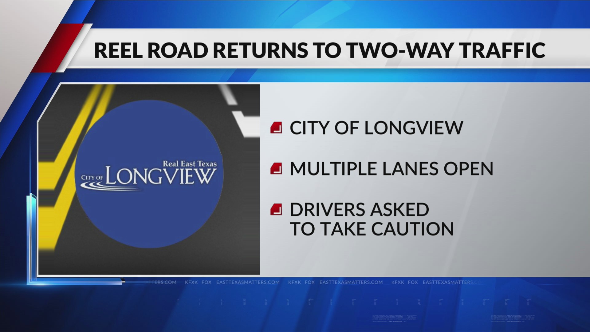 Reel Road reopening to two-way traffic