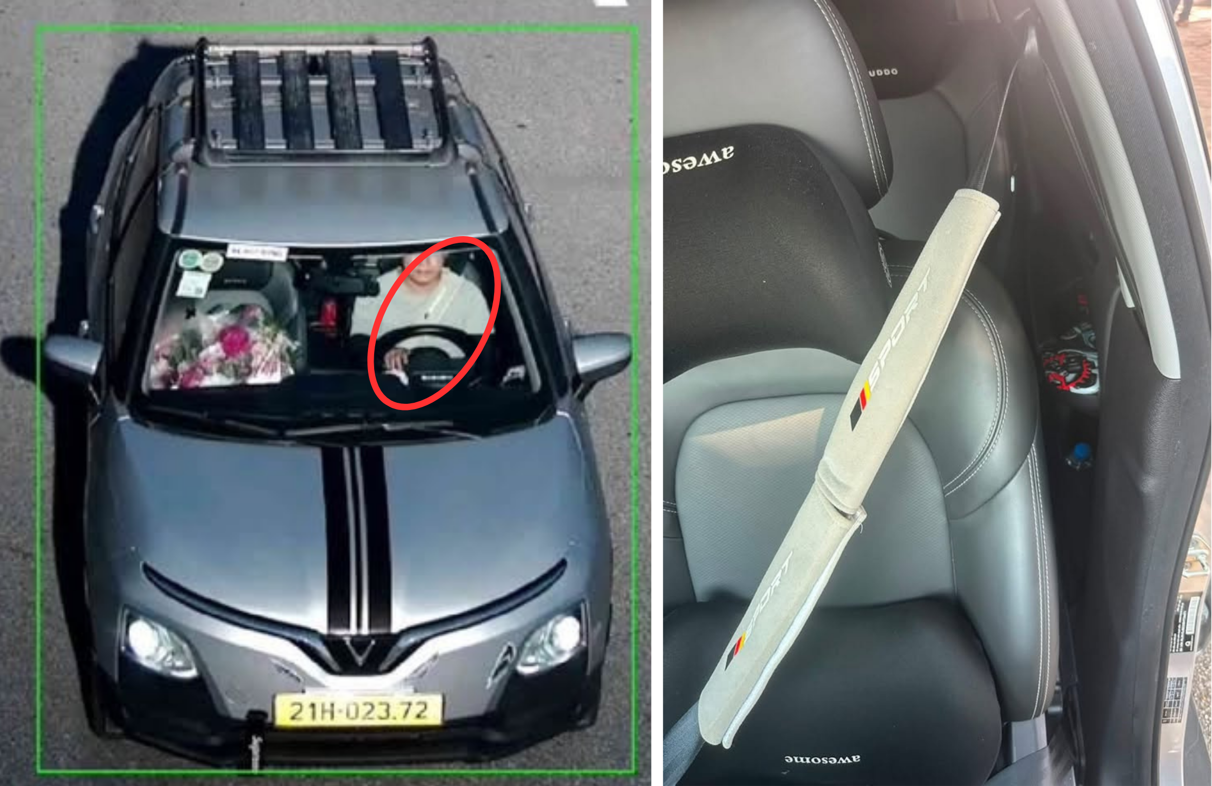 Tài xế dở khóc dở cười vì bị camera AI báo lỗi không thắt dây an toàn