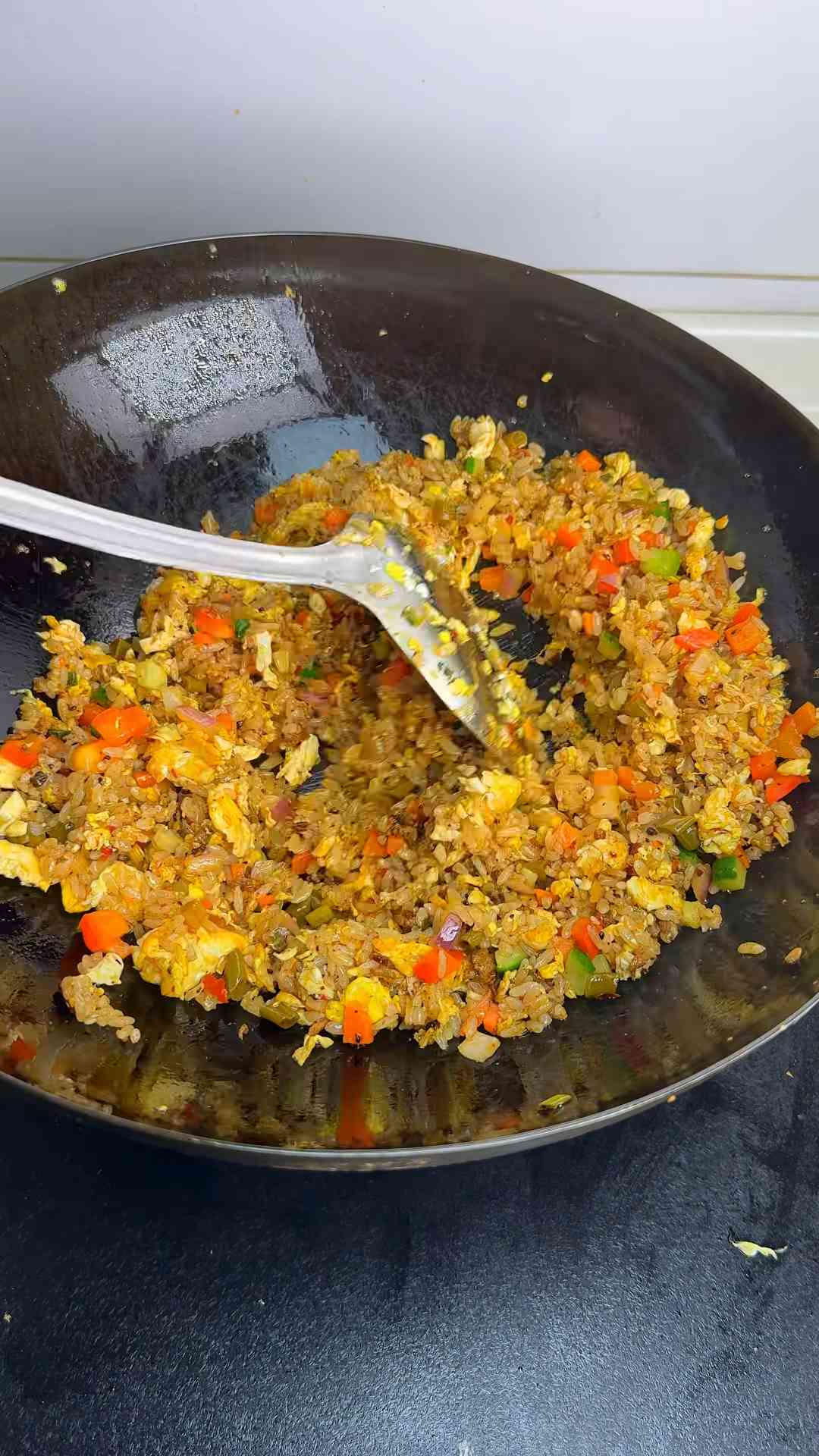 Fire and ice fried rice with bold flavors