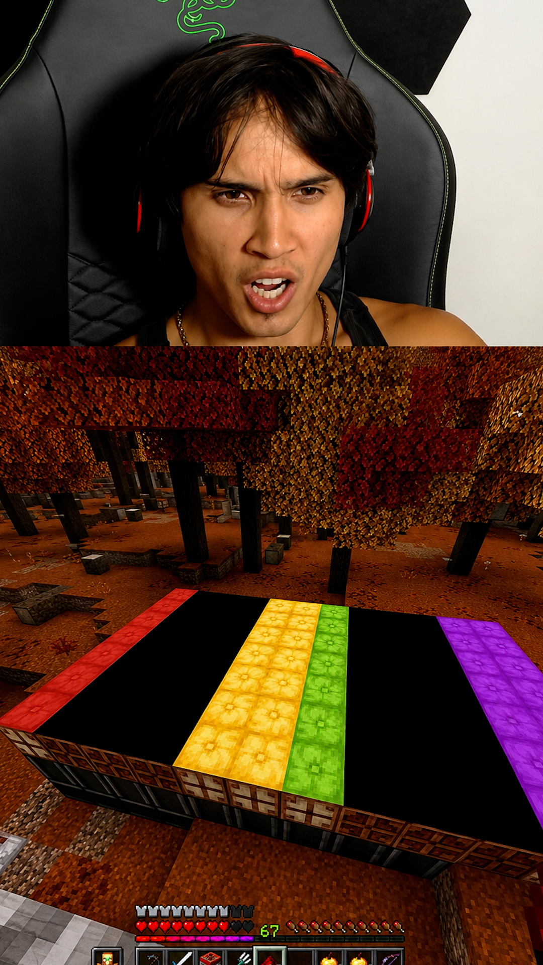Demonstration of a unique Minecraft redstone mechanism