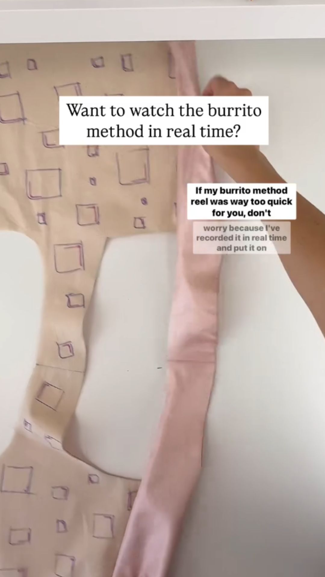 Burrito method secrets for cleaner garment construction