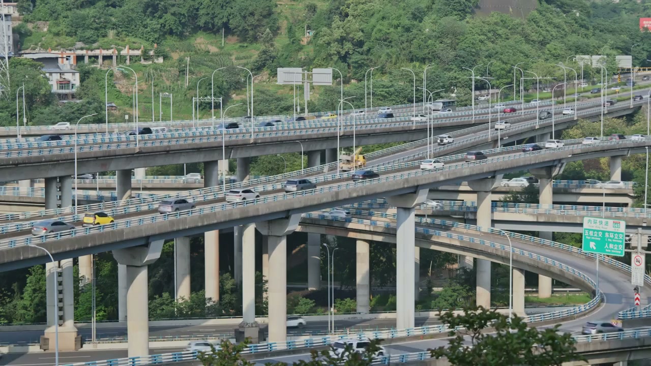 Huangjuewan interchange, China: A maze of mountain roads