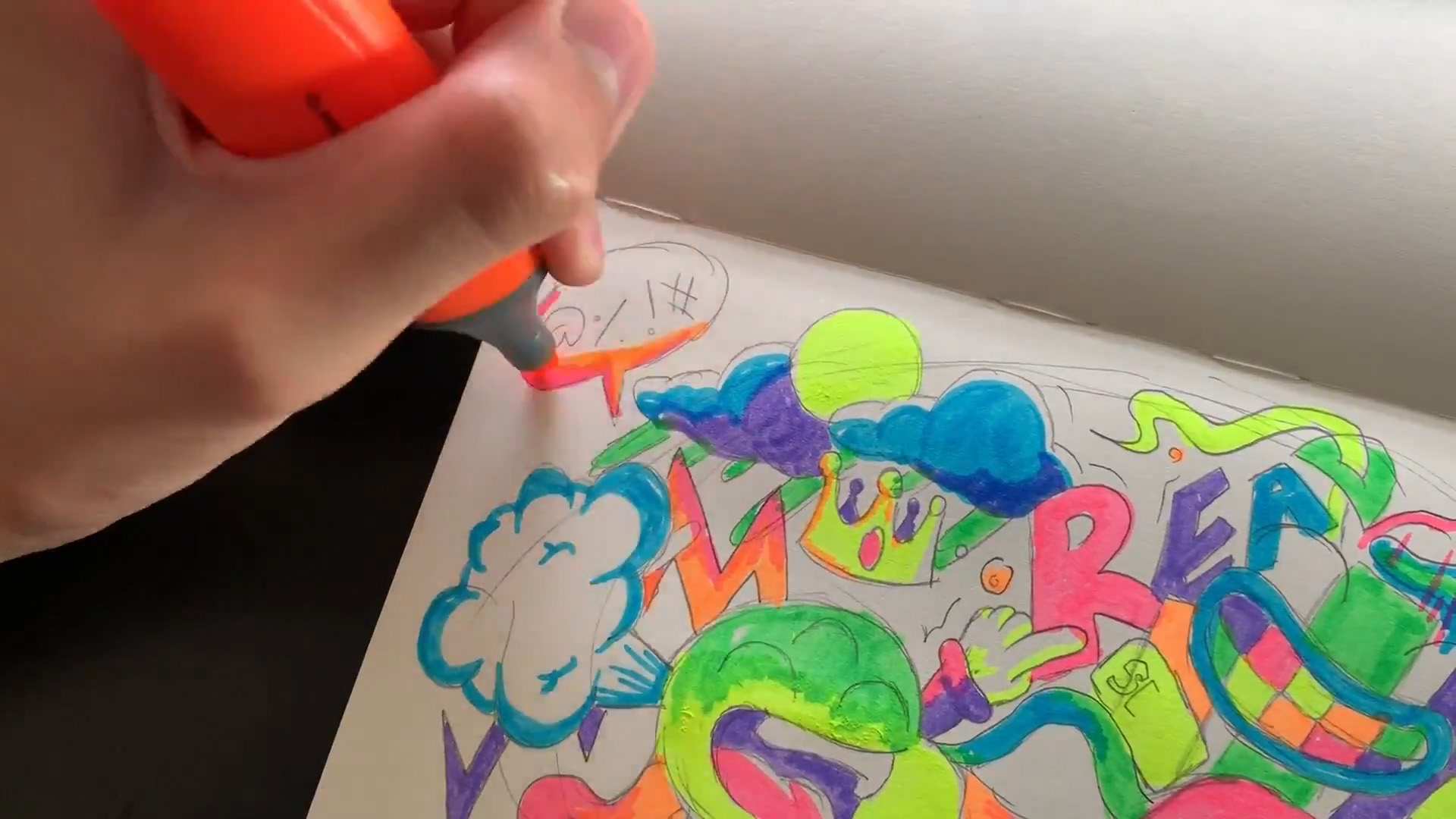 Testing highlighters for art and drawing