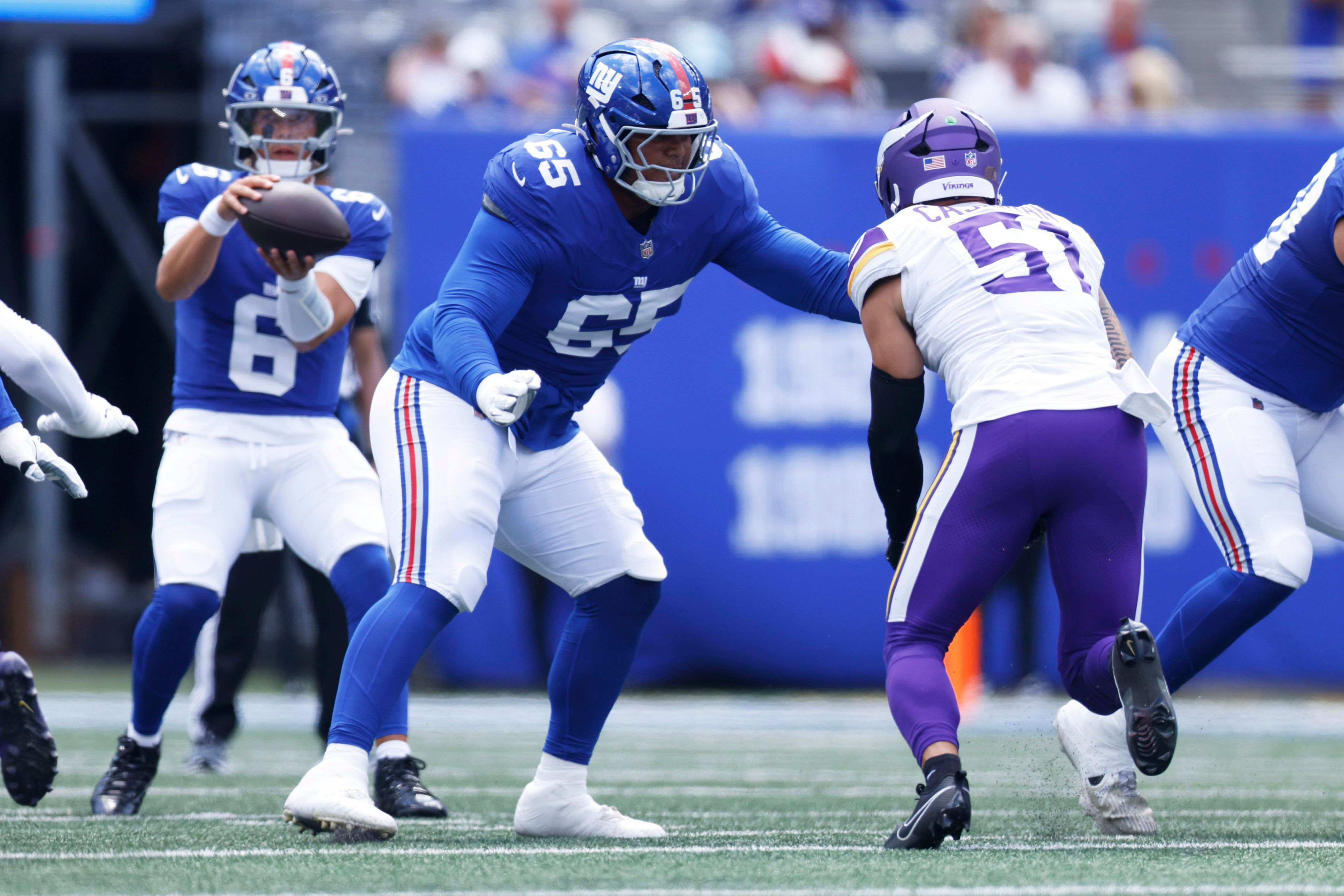 The Giants' offensive line is the NFL's 19th best?
